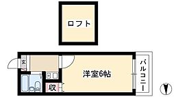 SKマンション黄金 1Kの間取図画像