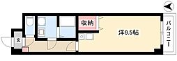 Reveur十一屋 1Kの間取図画像