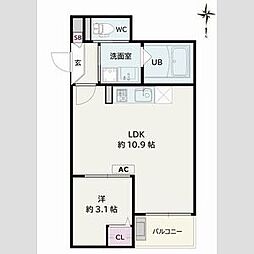 Jack shinagawa 1LDKの間取図画像