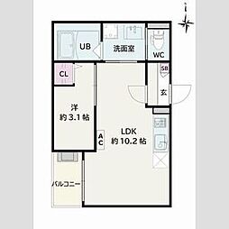 Jack tatsumiI 1LDKの間取図画像