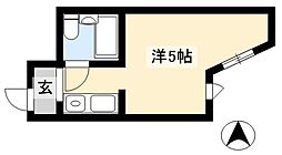 プレスイン六番町 ワンルームの間取図画像