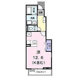 グランツシエーネ ワンルームの間取図画像