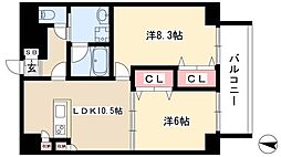 さくらHillsARAKO 2LDKの間取図画像