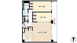 グラン・アベニュー名駅 2LDKの間取図画像