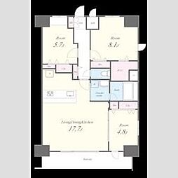 アロームドゥジョア 3LDKの間取図画像