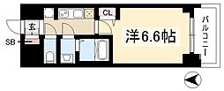 プレサンス名駅南エディフィス 1Kの間取図画像
