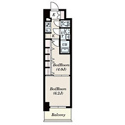 S-RESIDENCE六番町 2Kの間取図画像