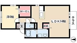 リヴェースかんだ 1LDKの間取図画像