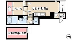 ハーモニーテラス六番町 1LDKの間取図画像