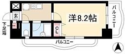 現代ハウス新栄 1Kの間取図画像