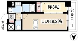 ディアレイシャス名古屋大須通 1LDKの間取図画像