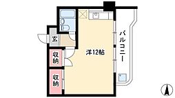 プレアール名古屋日比野 ワンルームの間取図画像