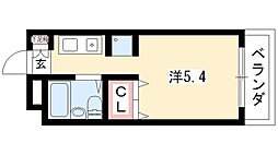 ジョイフル亀島 ワンルームの間取図画像