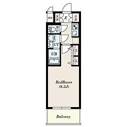 S-RESIDENCE名駅West 1Kの間取図画像