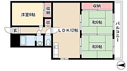 三栄ハイツ 3LDKの間取図画像