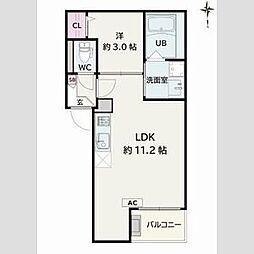 Jack kawamaIII 1LDKの間取図画像