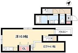 Veloコモトホンマチ ワンルームの間取図画像