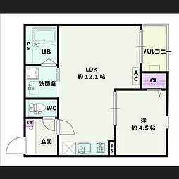 Jack aichiI 1LDKの間取図画像