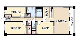 ソーラスフロント富船北棟 3LDKの間取図画像