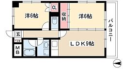 ファミーユ白川 2LDKの間取図画像