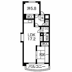 サンサーラキトウ・3 2LDKの間取図画像