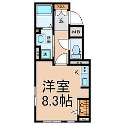 メゾン・ド・フォーユー ワンルームの間取図画像