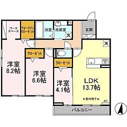 リヴェール的場 3階/-