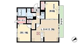 ホーリー・ギフト 2LDKの間取図画像