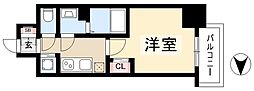 エステート金山 1Kの間取図画像
