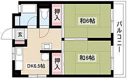 ステラメゾン六番町 2DKの間取図画像