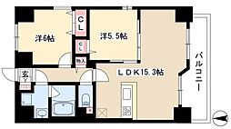 カーサジマーレ 2LDKの間取図画像