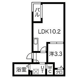 Warrenhigashiharuta1 1LDKの間取図画像