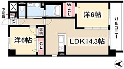 (仮称)港区当知オーナールーム付マンション 2LDKの間取図画像