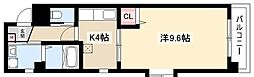 エスパシオ本陣 1Kの間取図画像
