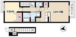 レジデンスフジ 1LDKの間取図画像