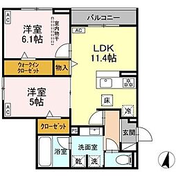 Lumoria 2LDKの間取図画像
