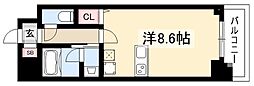 第2金山フクマルビル ワンルームの間取図画像