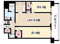 L'ENVOLMEIEKI 2LDKの間取図画像