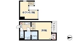 CRESTA 1Kの間取図画像
