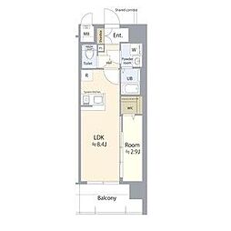 名古屋市中川区尾頭橋3丁目マンション 1LDKの間取図画像