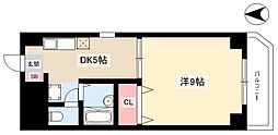 ウィング烏森 1DKの間取図画像