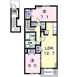イルクオーレ 2LDKの間取図画像