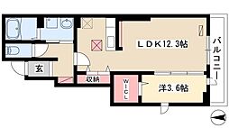 ブリッサ 1LDKの間取図画像