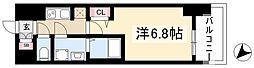 メイクス熱田大宝 1Kの間取図画像