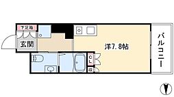 パークアクシス名駅南 ワンルームの間取図画像