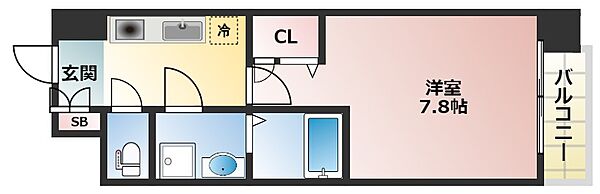 エスリード京都梅小路アヴェニテ 503｜京都府京都市下京区梅小路高畑町(賃貸マンション1K・5階・25.60㎡)の写真 その2