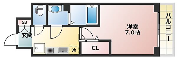 エスリード京都梅小路アヴェニテ 610｜京都府京都市下京区梅小路高畑町(賃貸マンション1K・6階・23.20㎡)の写真 その2