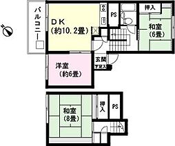 ビラフォーレ山中湖D棟 3LDKの間取図画像