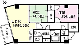 富士高原コンドC棟 2LDKの間取図画像