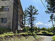 敷地内　富士山に向かって建てられています
